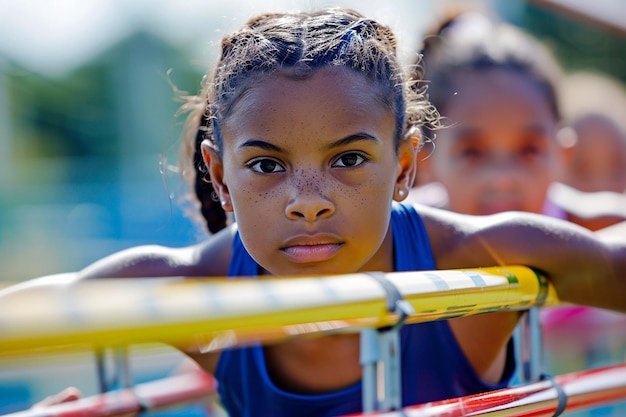 Foto foto de corridas de obstáculos esportivas de meninas