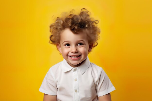 Foto foto de criança pequena como com cabelo de palhaço foto de alta qualidade