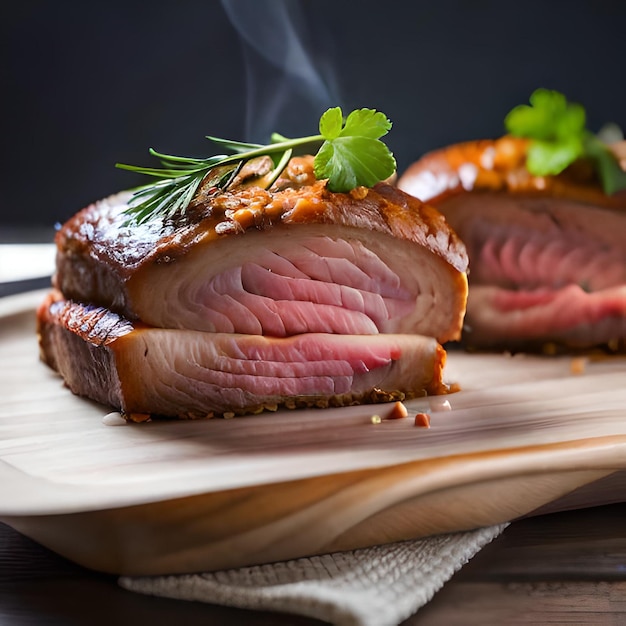 Foto foto de deliciosa costelinha de rosbife