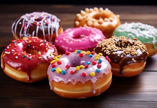 Foto de deliciosos donuts deliciosos