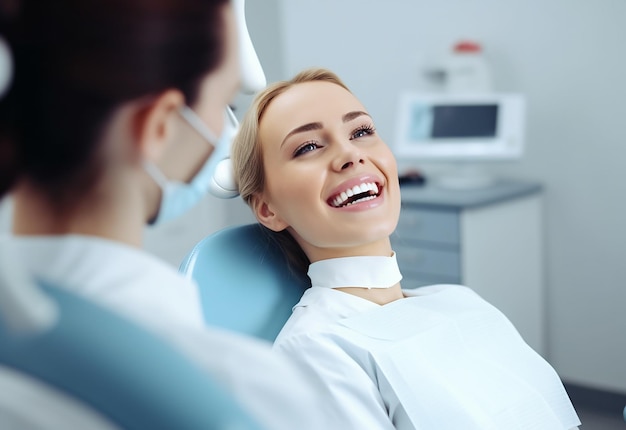 Foto de dentista fazendo tratamentos odontológicos profissionais