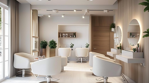 Foto de design de interiores de salão de cabeleireiro Gerar Ai