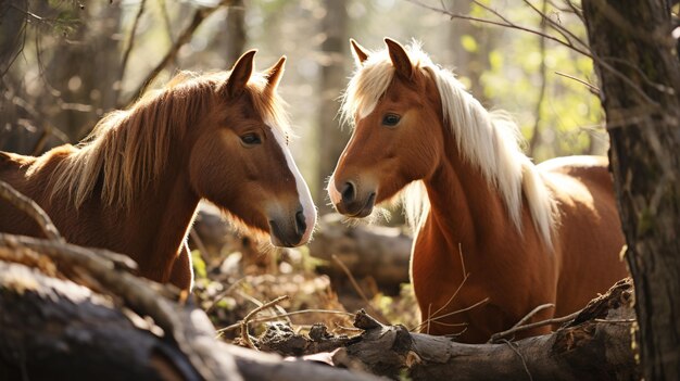 foto de dois cavalos com ênfase na expressão do amor
