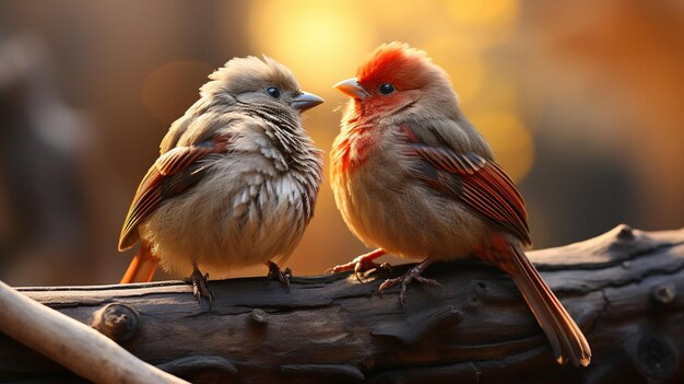 foto de dois Nightingales derretendo o coração com ênfase na expressão do amor