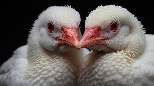 foto de dois patos Muscovy derretendo o coração com ênfase na expressão do amor