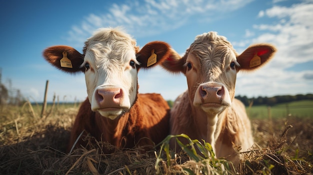 foto de duas vacas com ênfase na expressão do amor