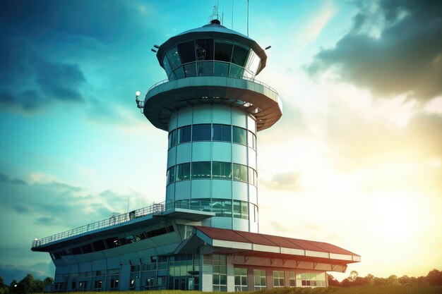 foto de estoque da Torre de Controle de Tráfego Aéreo Fotografia de estoque Gerada por IA