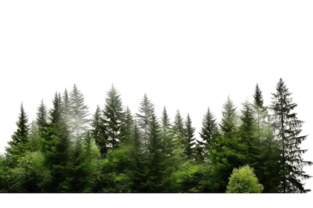 foto de estoque de fundo isolado branco da floresta Generative AI