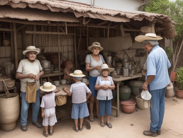 Foto de família colombiana