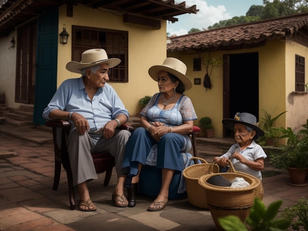 Foto foto de família colombiana