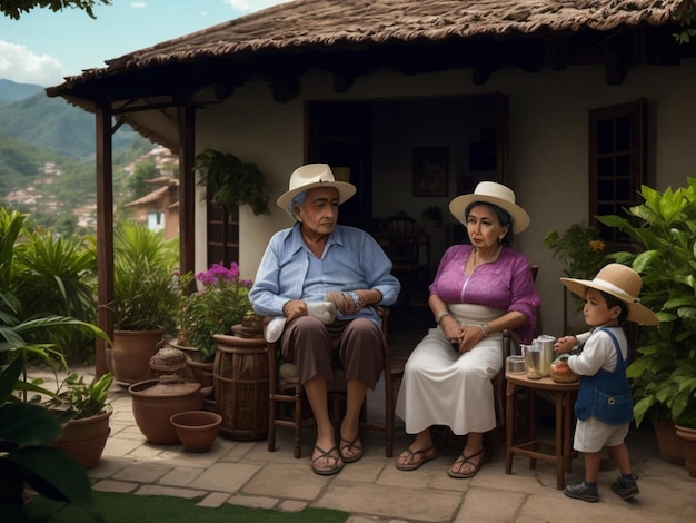 foto de família colombiana