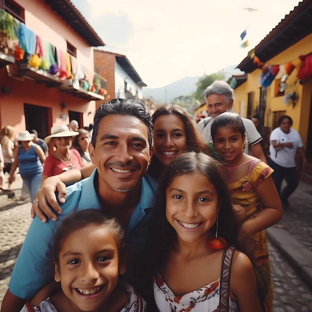 Foto de famílias colombianas viajando para suas cidades ancestrais para Ce Festive Colombia Vibrant