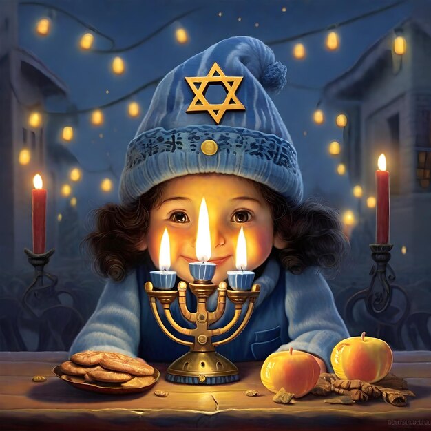 Foto de feliz Hanukkah