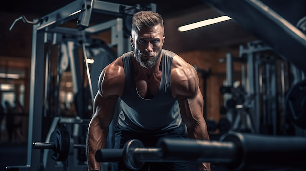 Foto de fitness homem mulher treino na academia