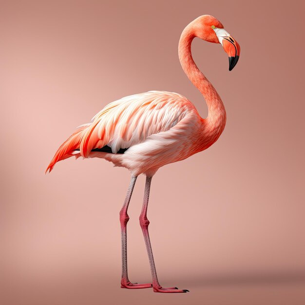 Foto foto de flamingo isolado em fundo branco