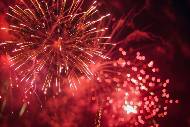 Foto de fogos de artifício de Ano Novo no céu