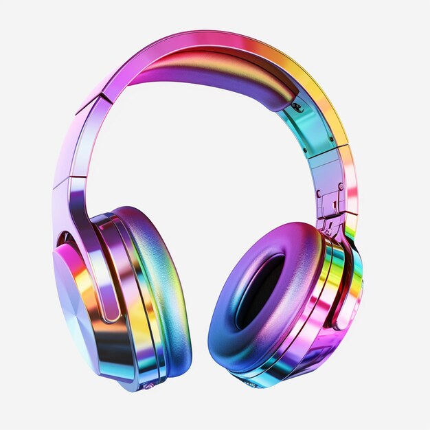 Foto de fones de ouvido em cores alucinantes