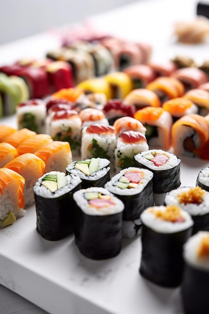 Foto de fotografia de comida comercial de sushi