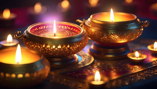 foto de fundo de Diwali do feriado florido para publicidade