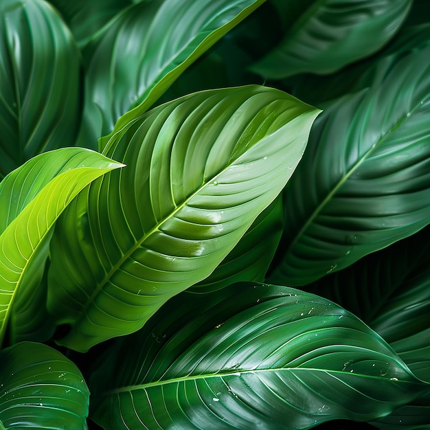 Foto de fundo de textura de folhas verdes