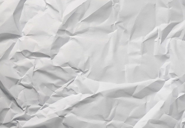 Foto de fundo de textura de papel branco amassado