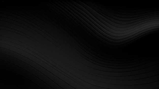 Foto de fundo preto linear abstratoFondo de onda escura abstrata ai gerado