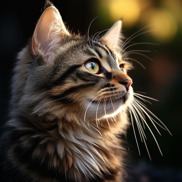 foto de gato tiro completo de alta qualidade hdr 16k ultra hd selvagem