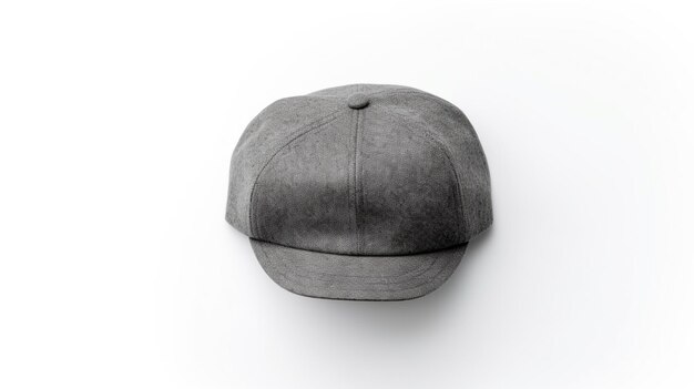 Foto de Gray Flat Cap isolado em fundo branco