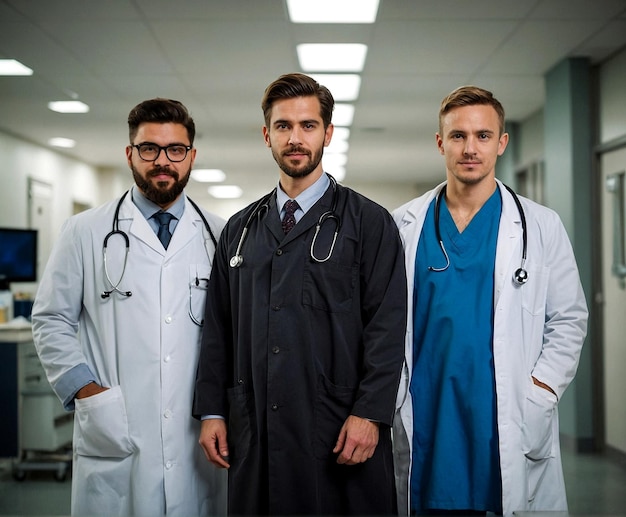 Foto de grupo de médicos no hospital