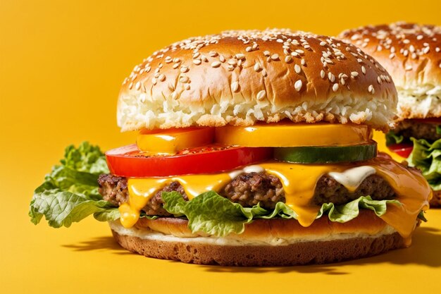 foto de hambúrguer em fundo isolado