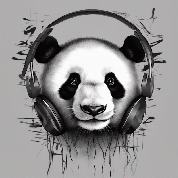 Foto de imagem de fantasia de panda fofa arte gerada por ai