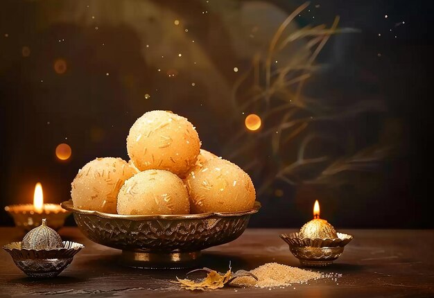 Foto de laddoo laddu motichoor laddu doces tradicionais indianos