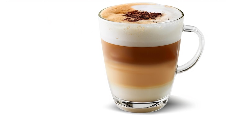Foto foto de latte isolado em fundo branco