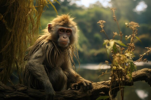 Foto Macaco branco e marrom no galho marrom da árvore – Imagem de Parque  beale grátis no Unsplash