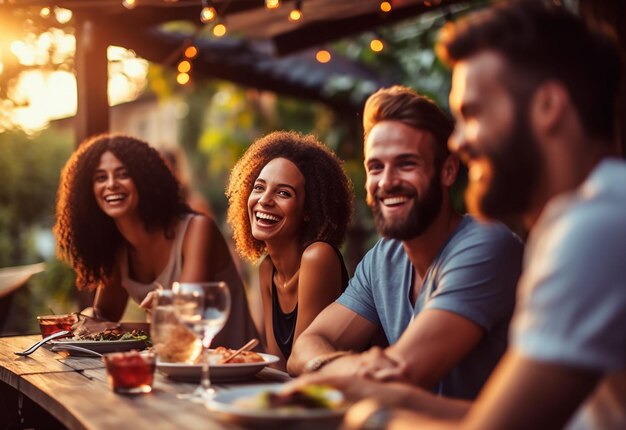 Foto foto de melhores amigos jantando juntos