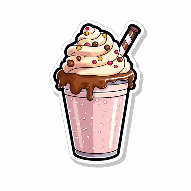 Foto de milkshake frio de verão