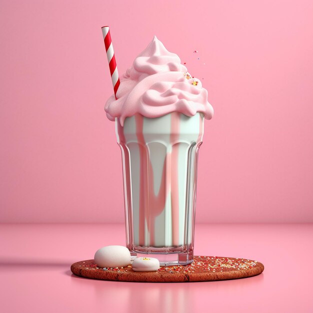 Foto foto de milkshake frio de verão