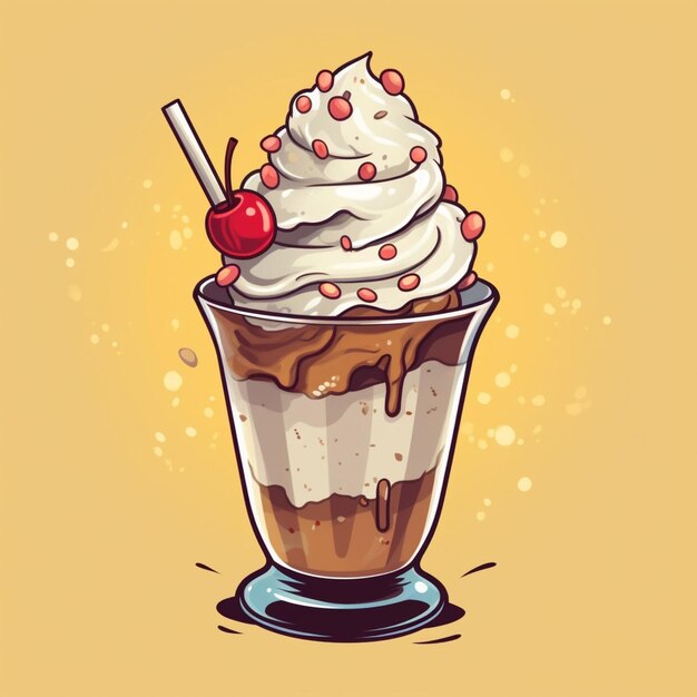 Foto de milkshake frio de verão