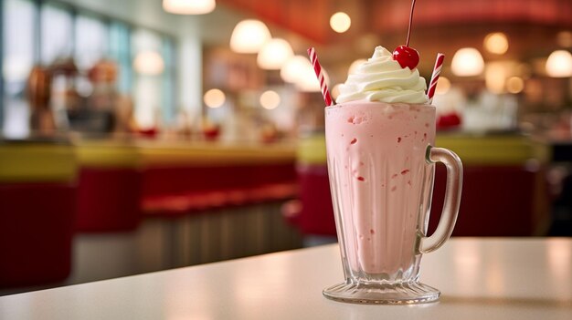 Foto foto de milkshake frio de verão