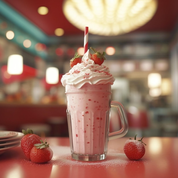 Foto foto de milkshake frio de verão