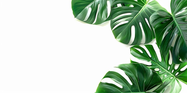 Foto de Monstera Deliciosa PNG isolada em fundo branco