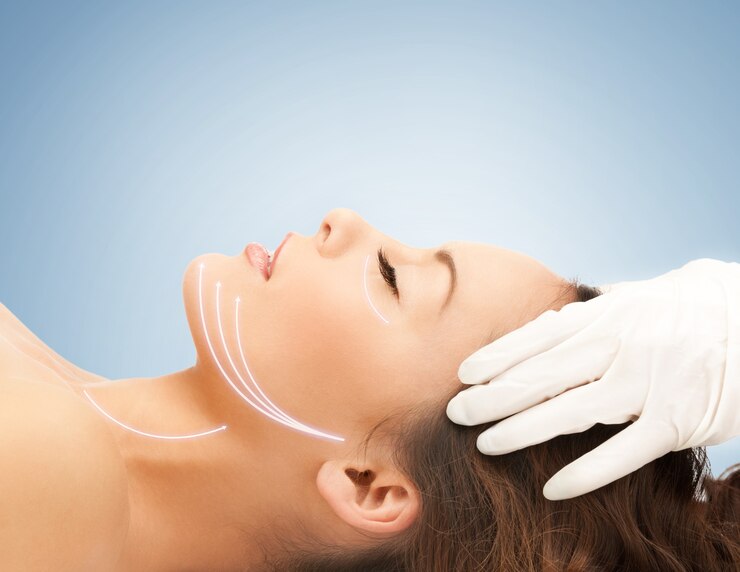 Foto foto de mulher bonita pronta para cirurgia estética