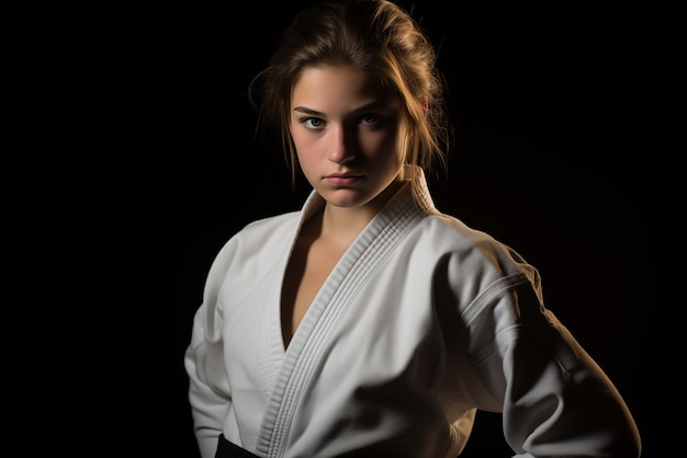 Foto foto de mulher de judo em estúdio de alta qualidade