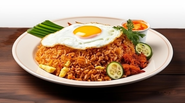 Foto de nasi goreng saudável