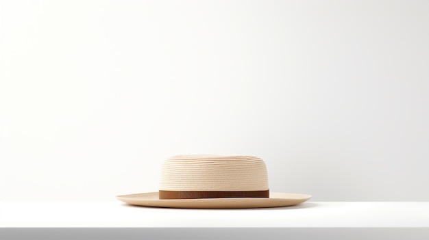 Foto de Natural Boater Hat isolado em fundo branco