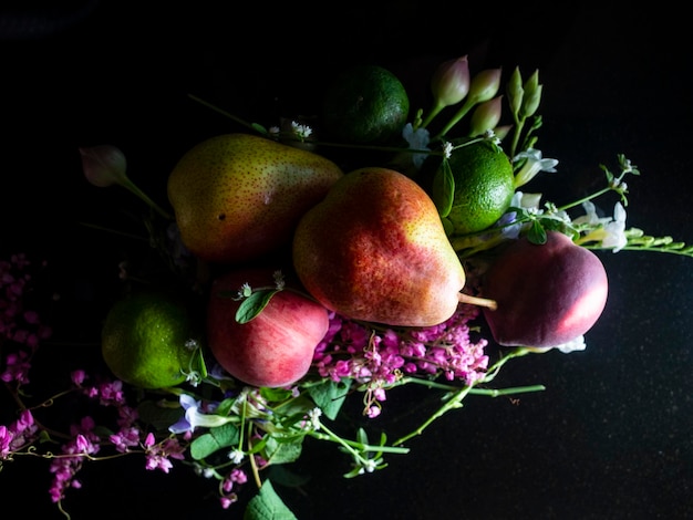 foto de natureza morta de frutas misturadas