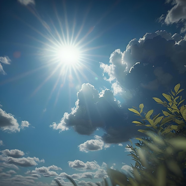 foto de nuvens em um dia ensolarado