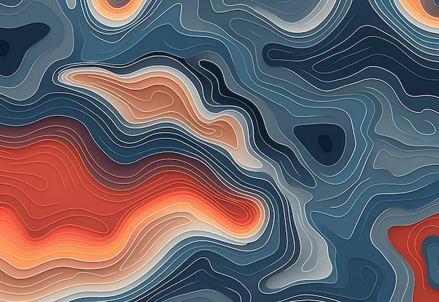 Foto de ondas abstratas coloridas e fundo de formas