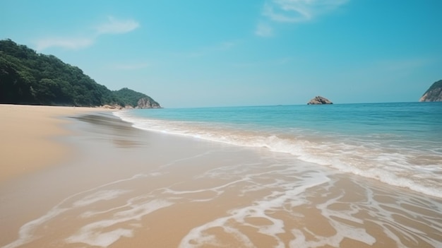 Foto de paisagem de uma bela praia tropical