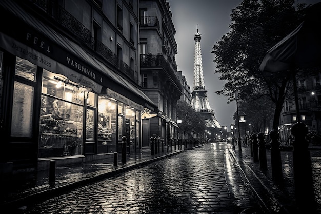 Foto de Paris em preto e branco